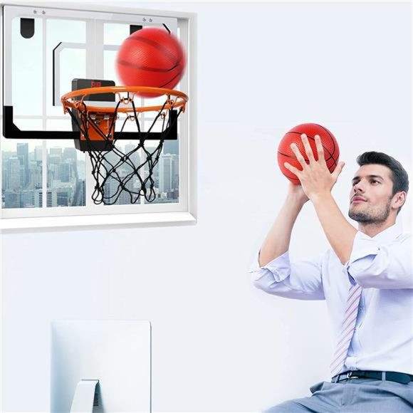 Indoor Basketball Hoop for Kids with Electronic Scoreboard Mini Basketball Hoop - Picture 7 of 7